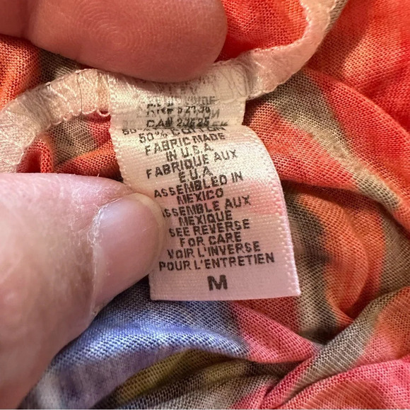 Guess women's size small vintage orange floral blouse - Picture 4 of 4